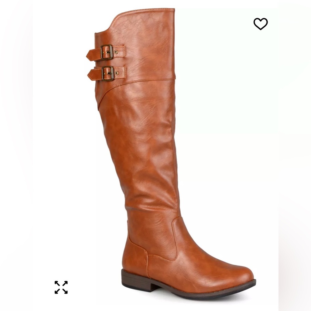 Journee Tori Extra Wide Calf Boot Chestnut Size 9 BRAND NEW
